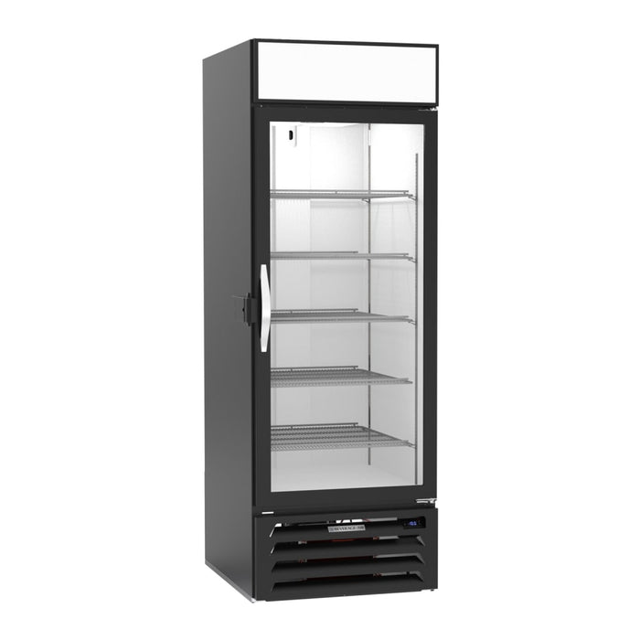 Beverage-Air MMF23HC-1-B-IQ 27" One Section Display Freezer W/ Swing Door - Bottom Mount Compressor, Black, 115v-cityfoodequipment.com