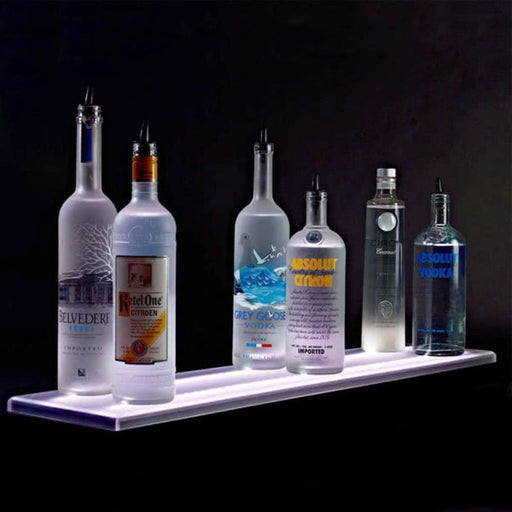 Beverage-Air LS6-72L-DW 72" Lighted Liquor Shelf - 36 Bottle Capacity, 9"D, Acrylic-cityfoodequipment.com