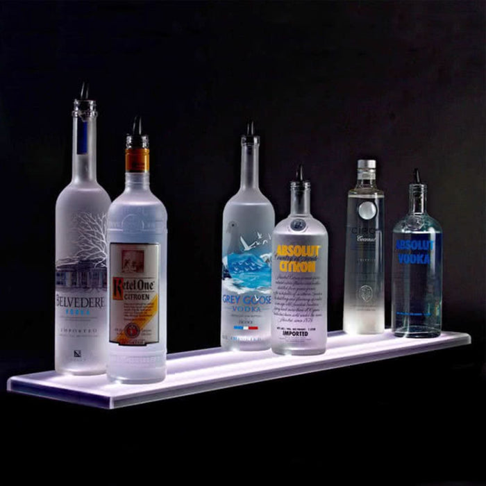 Beverage-Air LS6-72L-DW 72" Lighted Liquor Shelf - 36 Bottle Capacity, 9"D, Acrylic-cityfoodequipment.com