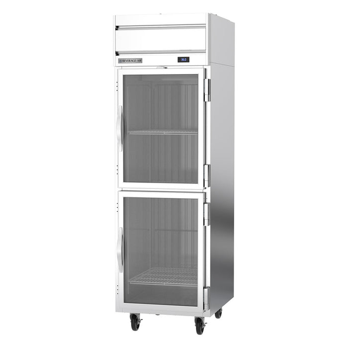 Beverage-Air HRP1HC-1HG 26" One Section Reach In Refrigerator, (2) Right Hinge Glass Doors, 115v-cityfoodequipment.com