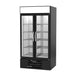Beverage-Air MMF35HC-1-B 39 1/2" Two Section Display Freezer w/ Swing Doors - Bottom Mount Compressor, Black, 115v-cityfoodequipment.com