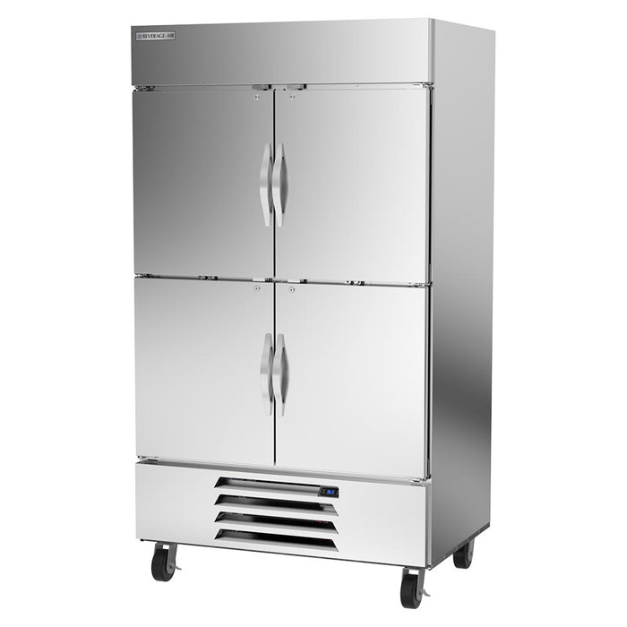 Beverage-Air HBR44HC-1-HS 47" Two Section Reach In Refrigerator, (4) Left/Right Hinge Solid Doors, 115v-cityfoodequipment.com