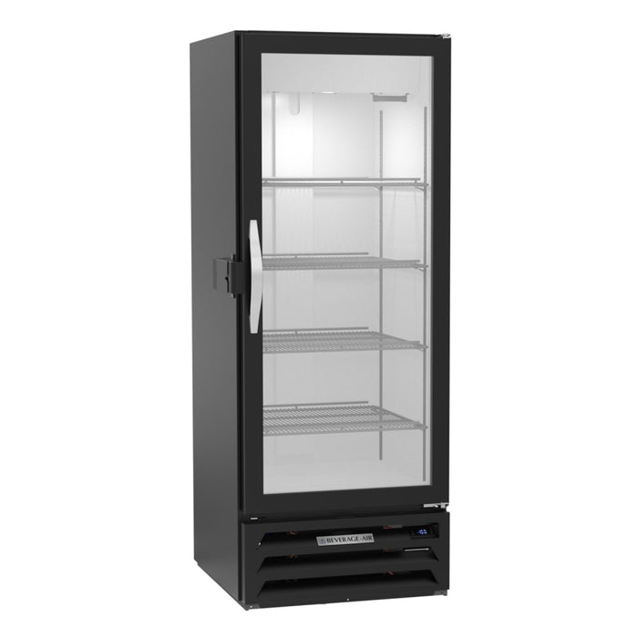 Beverage-Air MMF12HC-1-B-IQ 24 1/8" One Section Display Freezer W/ Swing Door - Bottom Mount Compressor, Black, 115v-cityfoodequipment.com
