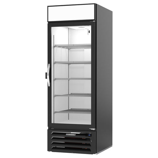 Beverage-Air MMR23HC-1-B-IQ 28 3/8" MarketMax™ One Section Glass Door Merchandiser - (1) Right Hinge Door, Black, 115v-cityfoodequipment.com
