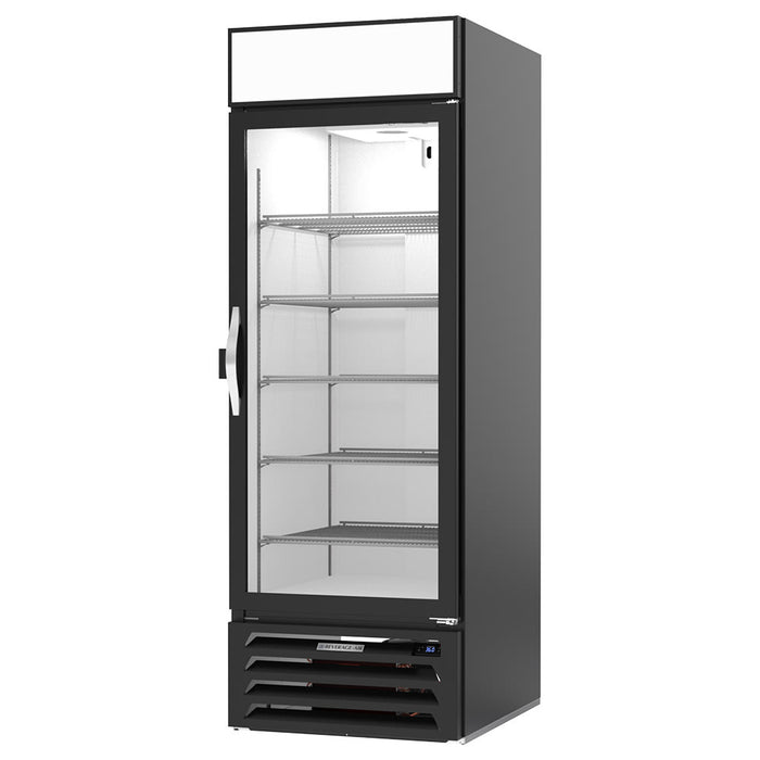 Beverage-Air MMR23HC-1-B-IQ 28 3/8" MarketMax™ One Section Glass Door Merchandiser - (1) Right Hinge Door, Black, 115v-cityfoodequipment.com