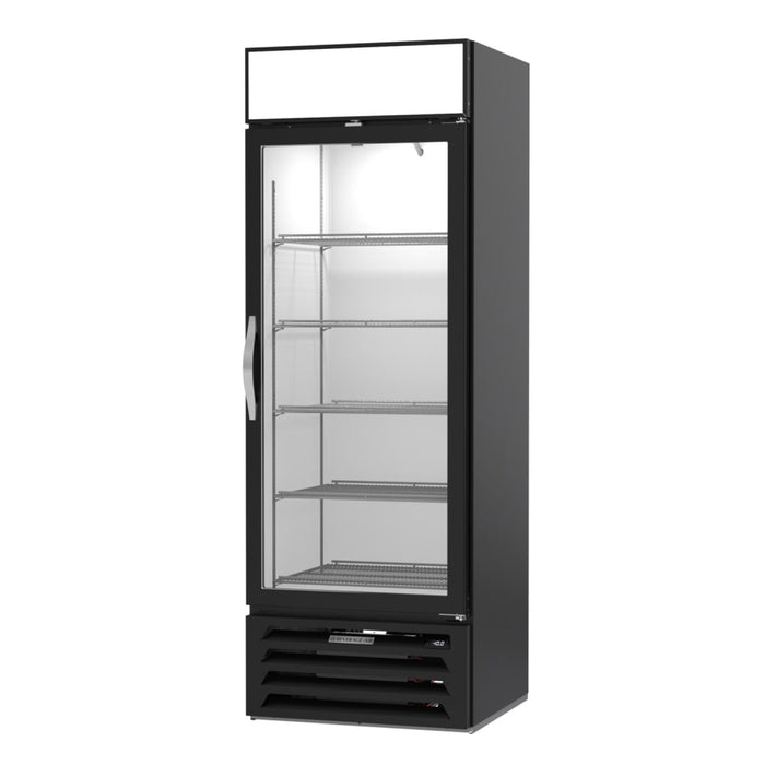 Beverage-Air MMF19HC-1-B 27 1/4" One Section Display Freezer W/ Swing Door - Bottom Mount Compressor, Black, 115v-cityfoodequipment.com