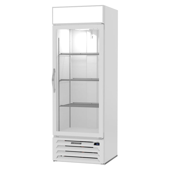 Beverage-Air MMR19HC-1-W 27 1/4" Marketmax® One Section Glass Door Merchandiser - (1) Right Hinge Door, White, 115v-cityfoodequipment.com