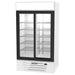 Beverage-Air MMR38HC-1-W 43 1/2" MarketMax™ Two Section Glass Door Merchandiser - (2) Sliding Doors, White, 115v-cityfoodequipment.com