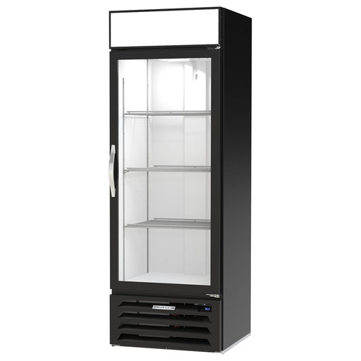Beverage-Air MMR19HC-1-B 27 1/4" MarketMax™ One Section Glass Door Merchandiser - (1) Right Hinge Door, Black, 115v-cityfoodequipment.com