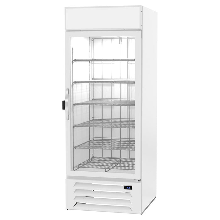 Beverage-Air MMR27HC-1-W-IQ 31 1/8" Marketmax® One Section Glass Door Merchandiser - (1) Right Hinge Door, White, 115v-cityfoodequipment.com