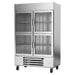 Beverage-Air HBR49HC-1-HG 52" Two Section Reach In Refrigerator, (4) Left/Right Hinge Glass Doors, 115v-cityfoodequipment.com