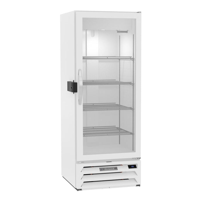 Beverage-Air MMF12HC-1-W-IQ 24 1/8" One Section Display Freezer W/ Swing Door - Bottom Mount Compressor, White, 115v-cityfoodequipment.com
