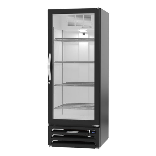 Beverage-Air MMR12HC-1-B 24 1/8" MarketMax™ One Section Glass Door Merchandiser - (1) Right Hinge Door, Black, 115v-cityfoodequipment.com