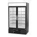 Beverage-Air MMF44HC-1-B-IQ 47" Two Section Display Freezer W/ Swing Doors - Bottom Mount Compressor, Black, 115v-cityfoodequipment.com