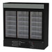 Beverage-Air MMR66HC-1-B 75" MarketMax™ Three Section Glass Door Merchandiser - (3) Sliding Doors, Black, 115v-cityfoodequipment.com