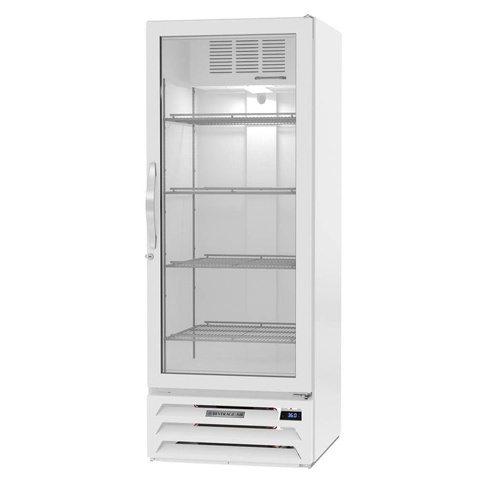 Beverage-Air MMR12HC-1-W 24 1/8" MarketMax™ One Section Glass Door Merchandiser - (1) Right Hinge Door, White, 115v-cityfoodequipment.com