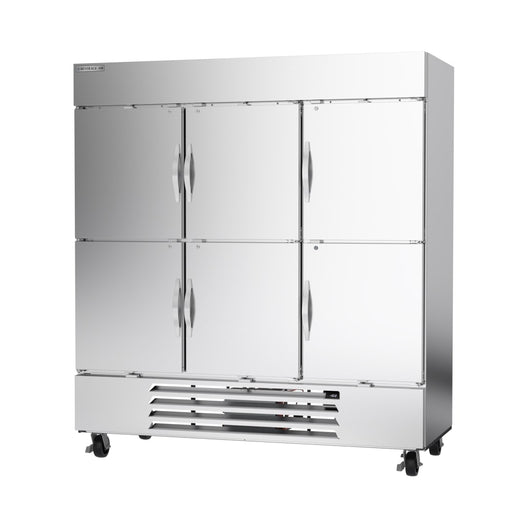 Beverage-Air HBF72HC-1-HS 75" Horizon Series Three Section Reach In Freezer, (6) Left/Right/Right Solid Doors, 115v-cityfoodequipment.com