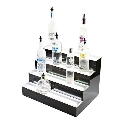 Beverage-Air LBD4-24L 4 Tier Liquor Display W/ LED Lighting - (24) Bottle Capacity, Acrylic-cityfoodequipment.com