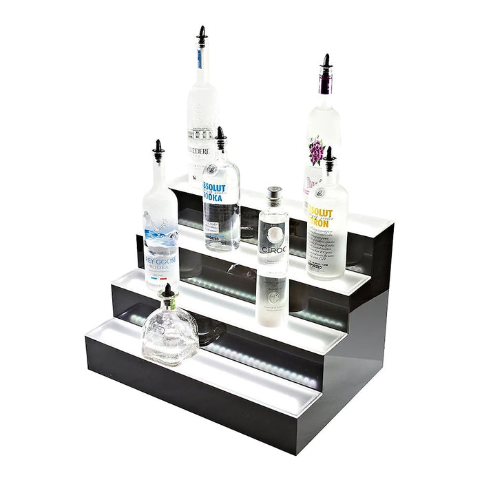 Beverage-Air LBD4-24L 4 Tier Liquor Display W/ LED Lighting - (24) Bottle Capacity, Acrylic-cityfoodequipment.com