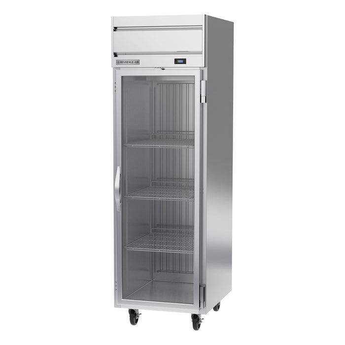Beverage-Air HRS1HC-1G 26" One Section Reach In Refrigerator, (1) Right Hinge Glass Door, 115v-cityfoodequipment.com