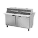 Beverage-Air SPE60HC-24M-DS 60" Hydrocarbon Series Mega Top Dual Sided Sandwich/salad Prep Table W/ Refrigerated Base, 115v-cityfoodequipment.com