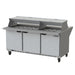 Beverage-Air SPE72HC-30M-DS 72" Hydrocarbon Series Mega Top Dual Sided Sandwich/salad Prep Table W/ Refrigerated Base, 115v-cityfoodequipment.com