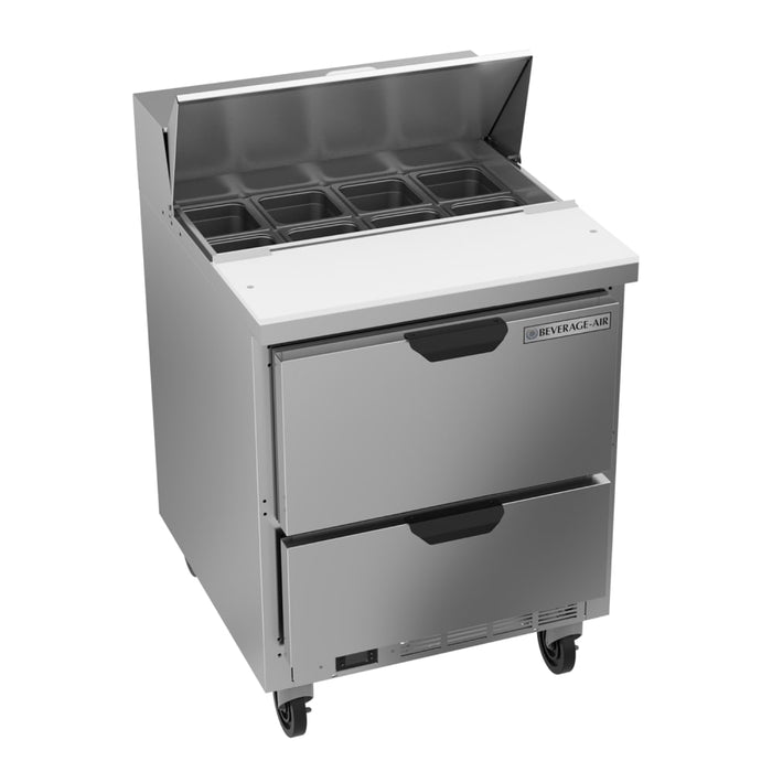 Beverage-Air SPED27HC-B 27" Hydrocarbon Series Sandwich/salad Prep Table W/ Refrigerated Base, 115v-cityfoodequipment.com