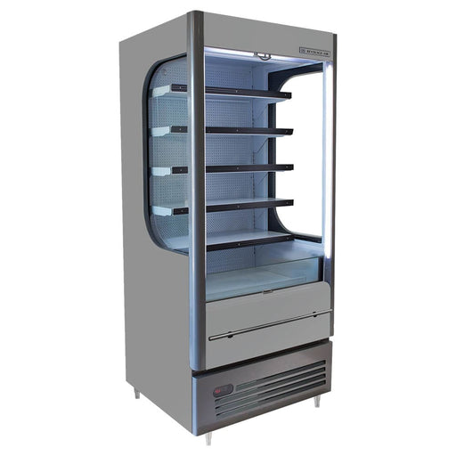 Beverage-Air VMHC12-1-G 35 1/8" Vertical Open Air Cooler W/ (6) Levels - Gray, 115v-cityfoodequipment.com