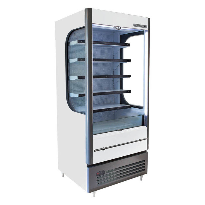 Beverage-Air VMHC12-1-W 35 1/8" Vertical Open Air Cooler W/ (6) Levels - White, 115v-cityfoodequipment.com