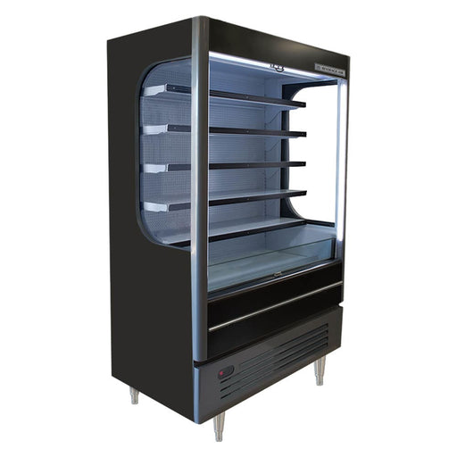 Beverage-Air VMHC-18-1-B 52" Vertical Open Air Cooler W/ (6) Levels - Black, 115v-cityfoodequipment.com