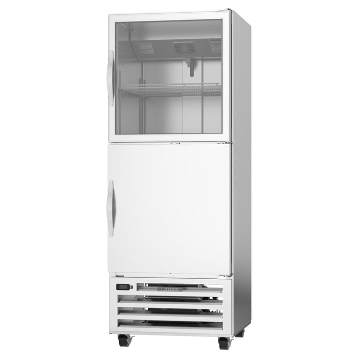 Beverage-Air RID18HC-HGS 27 1/4" One Section Pass Thru Refrigerator, (2) Glass Doors, (2) Solid Doors, Right Hinge, 115v-cityfoodequipment.com