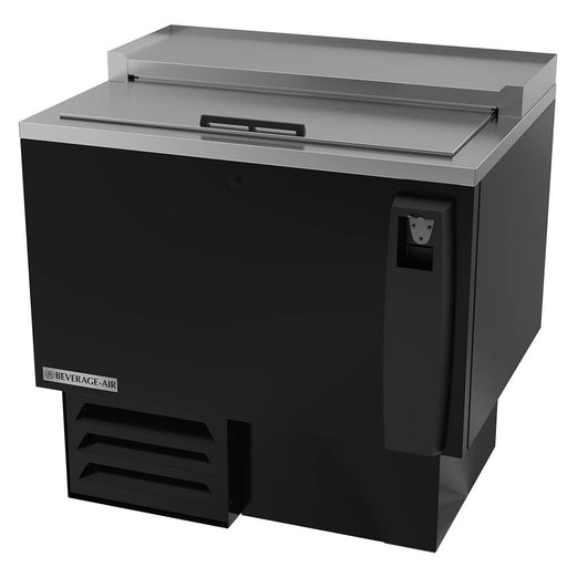 Beverage-Air SF34HC-B 35" Forced Air Bottle Cooler - Holds (223) 12 oz Bottles, Black, 115v-cityfoodequipment.com