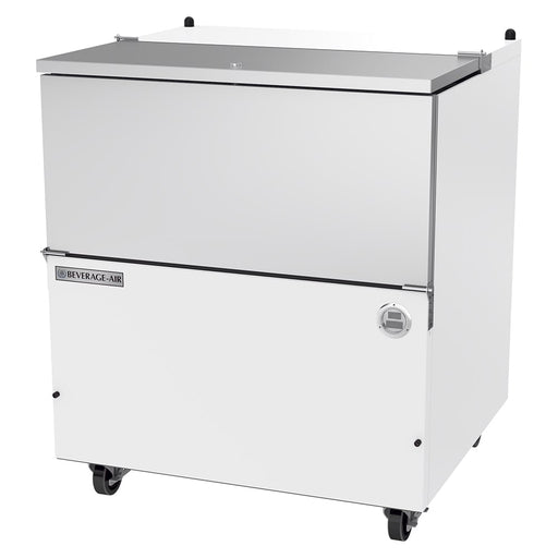 Beverage-Air SM34HC-W Milk Cooler W/ Top & Side Access - (512) Half Pint Carton Capacity, 115v-cityfoodequipment.com
