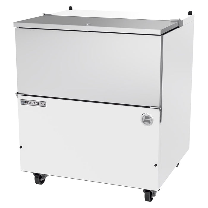 Beverage-Air SM34HC-W Milk Cooler W/ Top & Side Access - (512) Half Pint Carton Capacity, 115v-cityfoodequipment.com