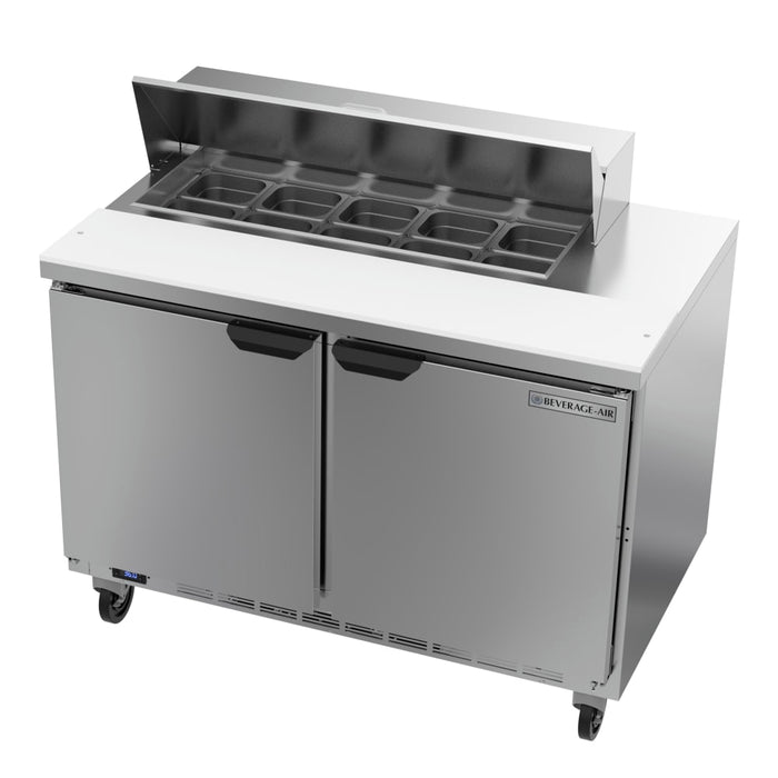 Beverage-Air SPE48HC-10 48" Hydrocarbon Series Sandwich/salad Prep Table W/ Refrigerated Base, 115v-cityfoodequipment.com
