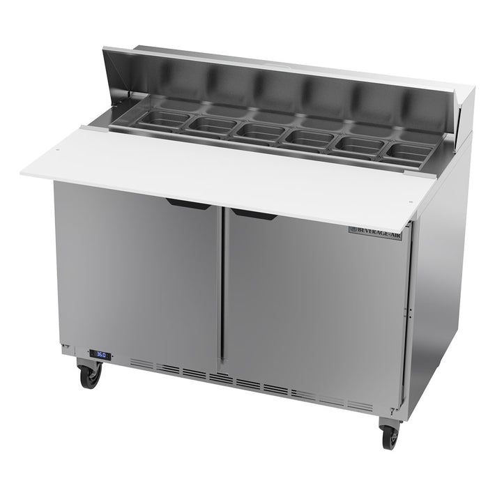 Beverage-Air SPE48HC-12C 48" Hydrocarbon Series Sandwich/salad Prep Table W/ Refrigerated Base, 115v-cityfoodequipment.com