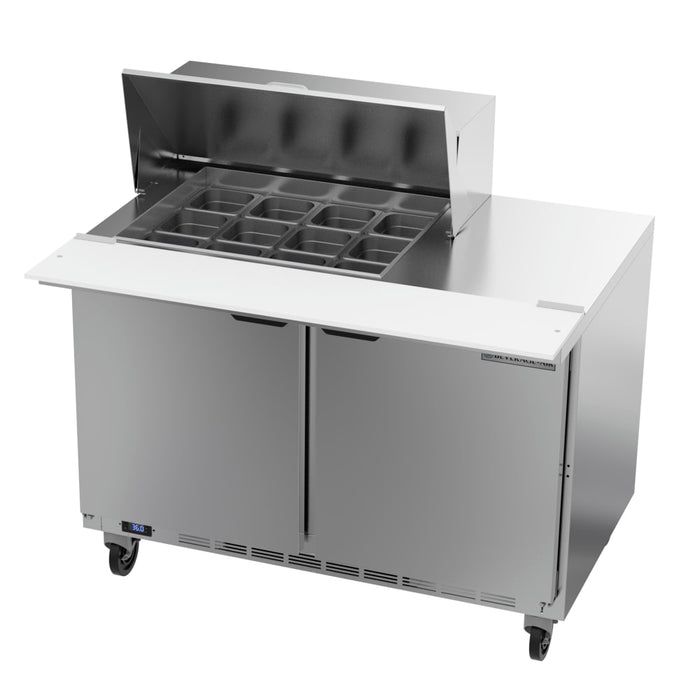 Beverage-Air SPE48HC-12M 48" Hydrocarbon Series Mega Top Sandwich/salad Prep Table W/ Refrigerated Base, 115v-cityfoodequipment.com