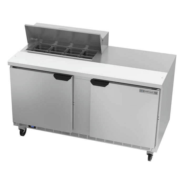 Beverage-Air SPE60HC-08 60" Hydrocarbon Series Sandwich/salad Prep Table W/ Refrigerated Base, 115v-cityfoodequipment.com