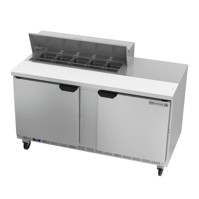 Beverage-Air SPE60HC-10 60" Hydrocarbon Series Sandwich/salad Prep Table W/ Refrigerated Base, 115v-cityfoodequipment.com