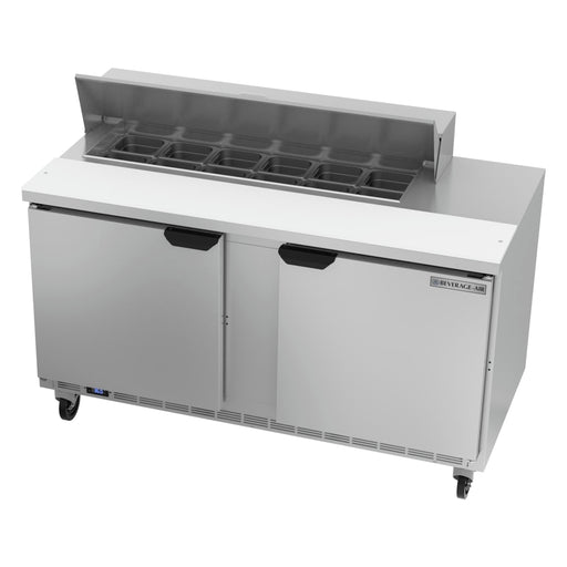Beverage-Air SPE60HC-12 60" Hydrocarbon Series Sandwich/salad Prep Table W/ Refrigerated Base, 115v-cityfoodequipment.com