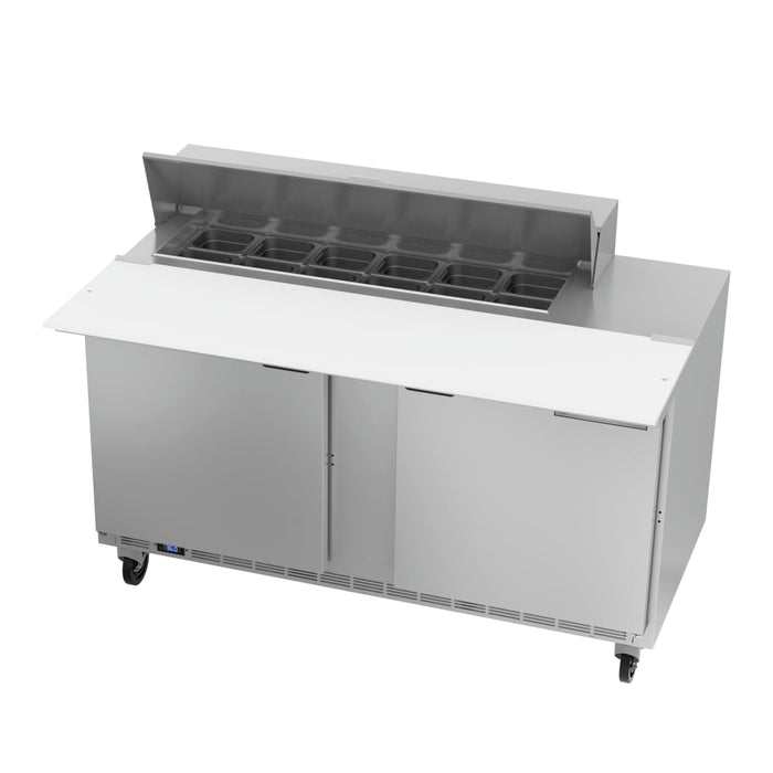 Beverage-Air SPE60HC-12C 60" Hydrocarbon Series Sandwich/salad Prep Table W/ Refrigerated Base, 115v-cityfoodequipment.com