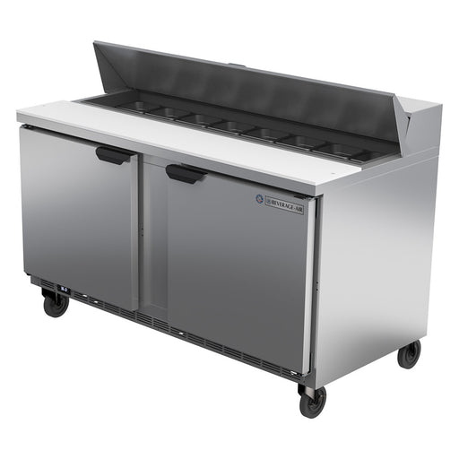 Beverage-Air SPE60HC-16 60" Hydrocarbon Series Sandwich/salad Prep Table W/ Refrigerated Base, 115v-cityfoodequipment.com