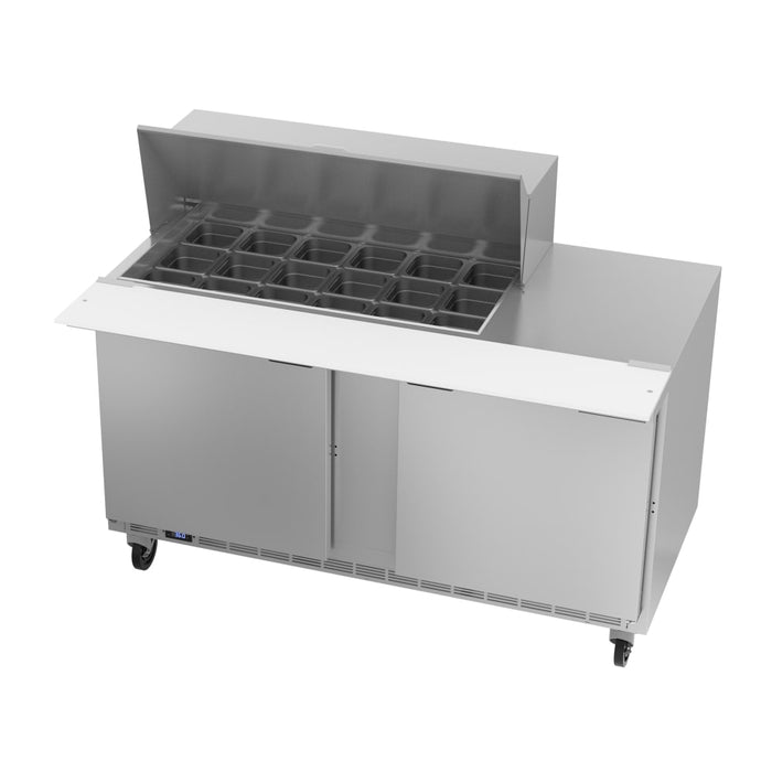 Beverage-Air SPE60HC-18M 60" Hydrocarbon Series Mega Top Sandwich/salad Prep Table W/ Refrigerated Base, 115v-cityfoodequipment.com