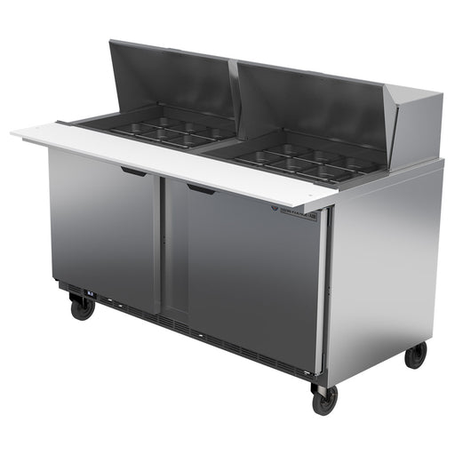 Beverage-Air SPE60HC-24M 60" Hydrocarbon Series Mega Top Sandwich/salad Prep Table W/ Refrigerated Base, 115v-cityfoodequipment.com
