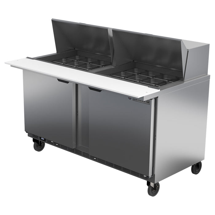 Beverage-Air SPE60HC-24M 60" Hydrocarbon Series Mega Top Sandwich/salad Prep Table W/ Refrigerated Base, 115v-cityfoodequipment.com