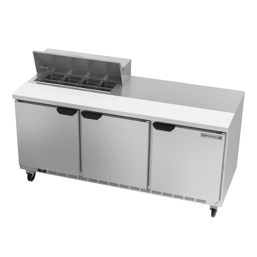 Beverage-Air SPE72HC-08 72" Hydrocarbon Series Sandwich/salad Prep Table W/ Refrigerated Base, 115v-cityfoodequipment.com