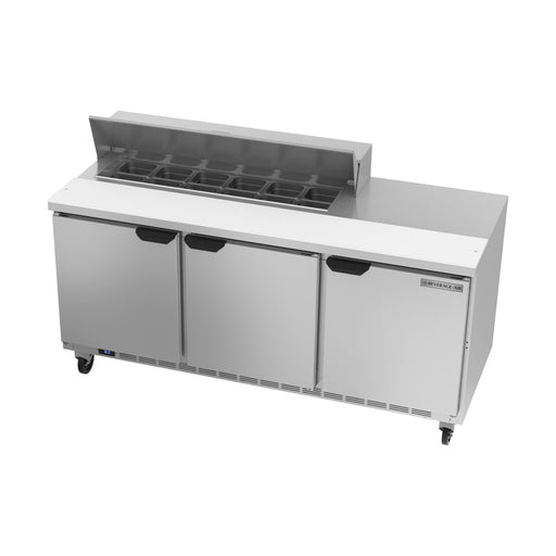 Beverage-Air SPE72HC-12 72" Hydrocarbon Series Sandwich/salad Prep Table W/ Refrigerated Base, 115v-cityfoodequipment.com