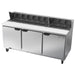 Beverage-Air SPE72HC-18 72" Hydrocarbon Series Sandwich/salad Prep Table W/ Refrigerated Base, 115v-cityfoodequipment.com
