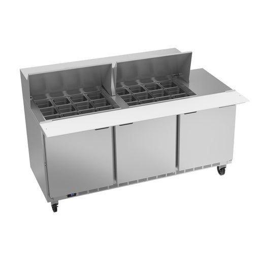 Beverage-Air SPE72HC-24M 72" Hydrocarbon Series Mega Top Sandwich/salad Prep Table W/ Refrigerated Base, 115v-cityfoodequipment.com