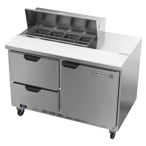 Beverage-Air SPED48HC-08-2 48" Hydrocarbon Series Sandwich/salad Prep Table W/ Refrigerated Base, 115v-cityfoodequipment.com